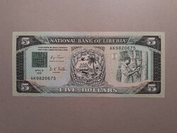 Libéria-5 Dollár 1991 UNC