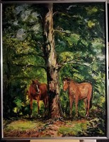 Hungarian ari - resting (Viennese gallery with label, 82 x 63, acrylic)