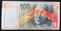 Szlovákia 100 Korona / Korun 1999, VF+
