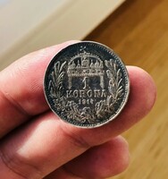 1914 ezüst 10 korona