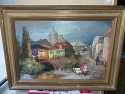 Antal painting by Jancsek, Szentendre.