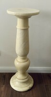 Spanish onyx pedestal with carving