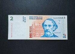 Ritkább! Argentina 2 Pesos 1997, EF