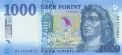 1000 forint 2018 UNC