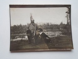 D201158 - old photo - hunting with rifle and hunting dog 1910-20