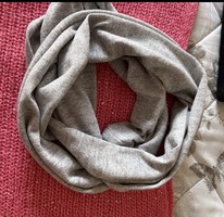 Warm, soft gray circle scarf