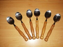 Stainless wooden spoon 6 pcs (28/d-1)
