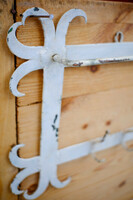 Old wrought iron hanger, found in a clean condition, clothes hanger, clothes hanger,