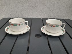 1,-Ft Antik Zsolnay 2 személyes teás csésze aljával párban