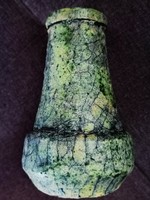 Glazed green ceramic vase