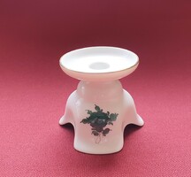 Augarten wien austria Austrian porcelain candle holder with gold edge