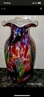 Murano vase is unique, with wonderful colors, in a large size
