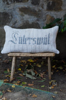 Antique pillow, pillow cover, home decoration, vintage, sack, burlap, garden pillow, decorative pillow