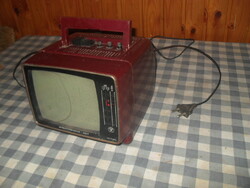 Retro Russian mini TV burgundy