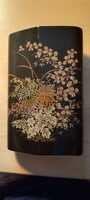 Satsuma japán lapos  virágmintás váza