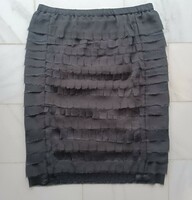 High-rise, special muslin casual skirt in anthracite color. New.