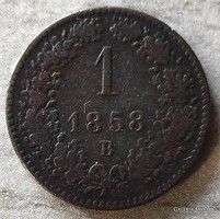 1 Krajcár / Kreuzer 1858 b (nail mine)