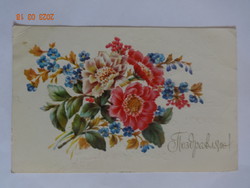 Old graphic floral greeting card
