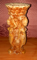 Beautiful carved soapstone vase