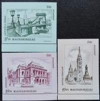 S4222-4sz / 1993 sights of Budapest i. Line of stamps, mail-clear arched edge