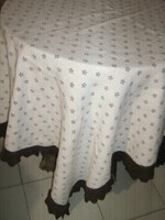 Beautiful handmade crocheted small floral woven tablecloth