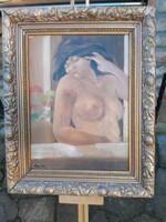 Nude painting by Ernő Csonka