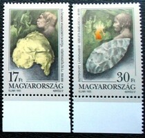 S4218-9sz / 1993 prehistoric finds in Hungary stamp set postal clean arched edge