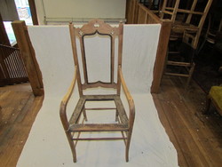 Antique poker chair with armrests (polished)