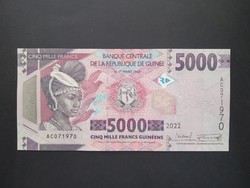 Guinea 5000 Francs 2022 Unc