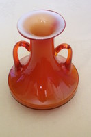 Vase amphora laminated glass dragan drobnjak prokuplje 18x14cm retro hand made