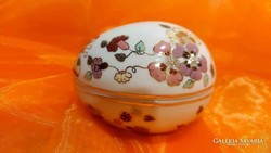 Zsolnay pillangó mintás porcelán,tojás formájú bonbonier.