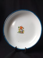 Bonyhádi retro enamel teddy bear children's plate