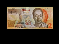 Unc - 2 cedis - Ghana - 2013 - with portrait of Francis Kwame Nkrumah - read!