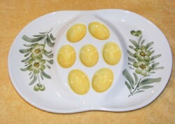 Olasz tojástartó porcelán kínáló tál