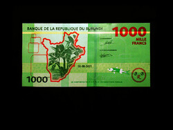Unc - 1000 francs - Burundi - 2021 - the new banknote! (Read!)