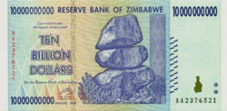 Zimbabwe 10 billion dollars 2008 oz