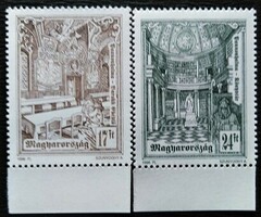 S4352-3sz / 1996 pannonhalma ii. Line of stamps, mail-clear arched edge