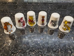 Winnie the Pooh and friends English porcelain thimble collection fairy tale winnie the pooh