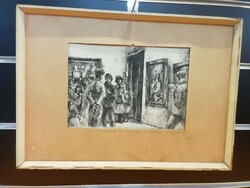First exhibition of publicly owned works of art art gallery 1919 (ink drawing)