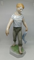 Zsolnay porcelain fish boy 