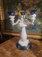 Original Zsolnay pompadour 3-branch candle holder