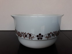 Alföldi porcelain soup bowl with brown Hungarian minra