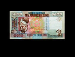 UNC - 5000 FRANCS - GUINEA - 2012 (Érvényes - ritkaság!)