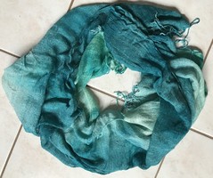 Gradient turquoise scarf