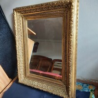 Antique picture frame with mirror.