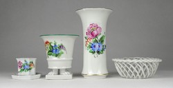 1Q479 Régi virág mintás Herendi porcelán 4 darab