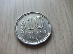 10    Peso    1964  Argentina