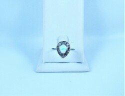 Wonderful 18k white gold ring with diamonds and opals!!!