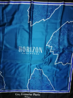 Guy laroche paris horizon printed silk scarf