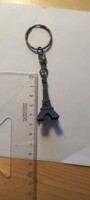 Keychain with Eiffel Tower metal figure